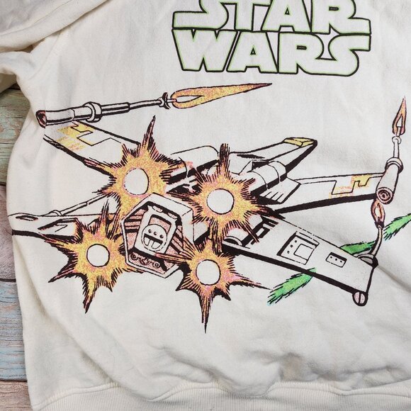 Star Wars Hoodie LG Featuring Millennium Falcon & TIE Fighter Design - Picture 8 of 13